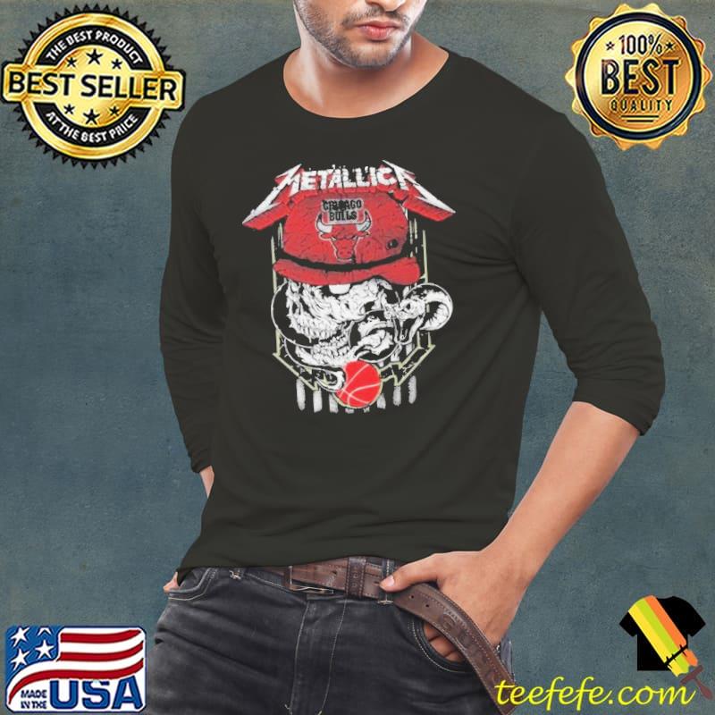 Metallica Skull Snake Chicago Bulls USA Shirt Long Sleeve Tee Metallica Skull Snake Chicago Bulls USA Shirt Long Sleeve Tee