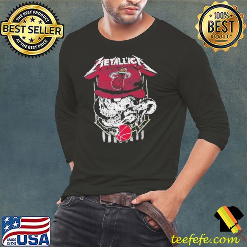 Metallica Skull Snake Miami Heat USA Shirt Long Sleeve Tee Metallica Skull Snake Miami Heat USA Shirt Long Sleeve Tee