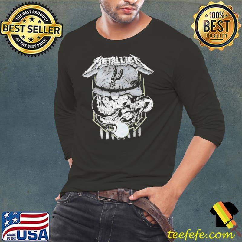 Metallica Skull Snake San Antonio Spurs Shirt Long Sleeve Tee Metallica Skull Snake San Antonio Spurs Shirt Long Sleeve Tee