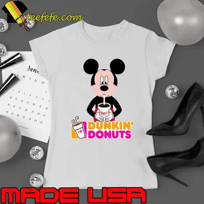 Mickey Mouse Drinking Dunkin’ Donuts shirt