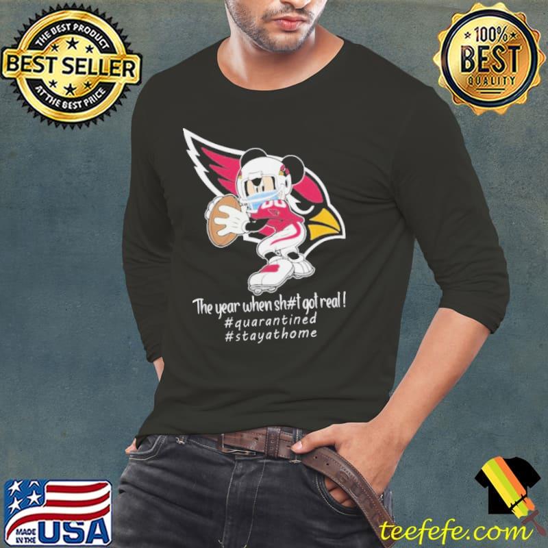 Mickey Mouse x Arizona Cardinals The Year When Sh#t Got Real Logo Shirt Long Sleeve Tee Mickey Mouse x Arizona Cardinals The Year When Sh#t Got Real Logo Shirt Long Sleeve Tee