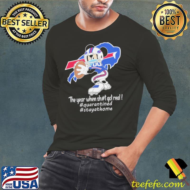Mickey Mouse x Buffalo Bills The Year When Sh#t Got Real Logo Shirt Long Sleeve Tee Mickey Mouse x Buffalo Bills The Year When Sh#t Got Real Logo Shirt Long Sleeve Tee