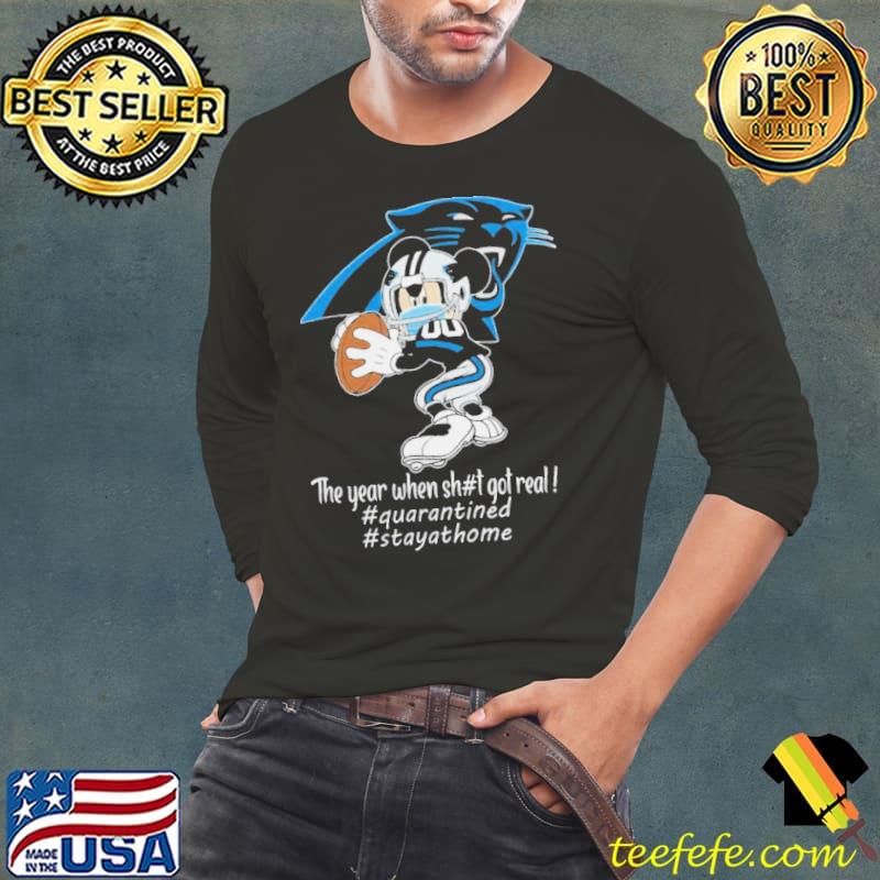 Mickey Mouse x Carolina Panthers The Year When Sh#t Got Real Logo Shirt Long Sleeve Tee Mickey Mouse x Carolina Panthers The Year When Sh#t Got Real Logo Shirt Long Sleeve Tee