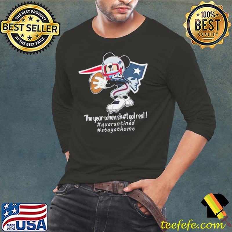 Mickey Mouse x New England Patriots The Year When Sh#t Got Real Shirt Long Sleeve Tee Mickey Mouse x New England Patriots The Year When Sh#t Got Real Shirt Long Sleeve Tee