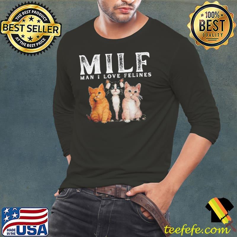 Milk man i love felines cats s Long Sleeve Tee Milk man i love felines cats s Long Sleeve Tee