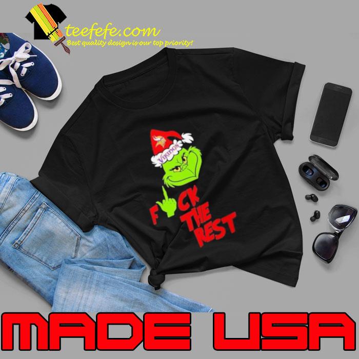 Minnesota Vikings Santa Grinch Fuck The Rest Christmas shirt Minnesota Vikings Santa Grinch Fuck The Rest Christmas shirt