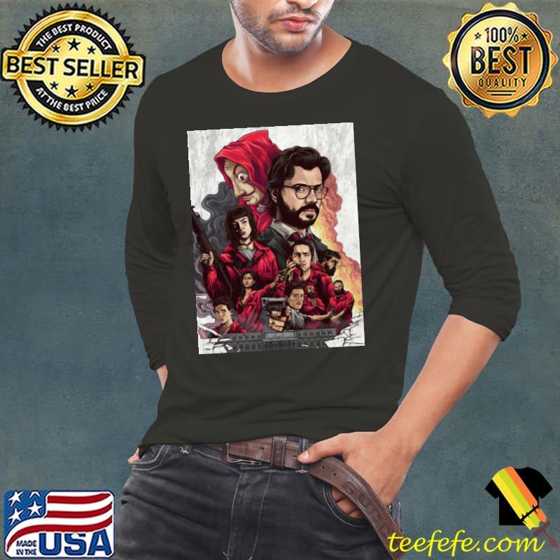 Money Heist Squad Professor Tokyo Berlin Denver Nairobi s Long Sleeve Tee Money Heist Squad Professor Tokyo Berlin Denver Nairobi s Long Sleeve Tee