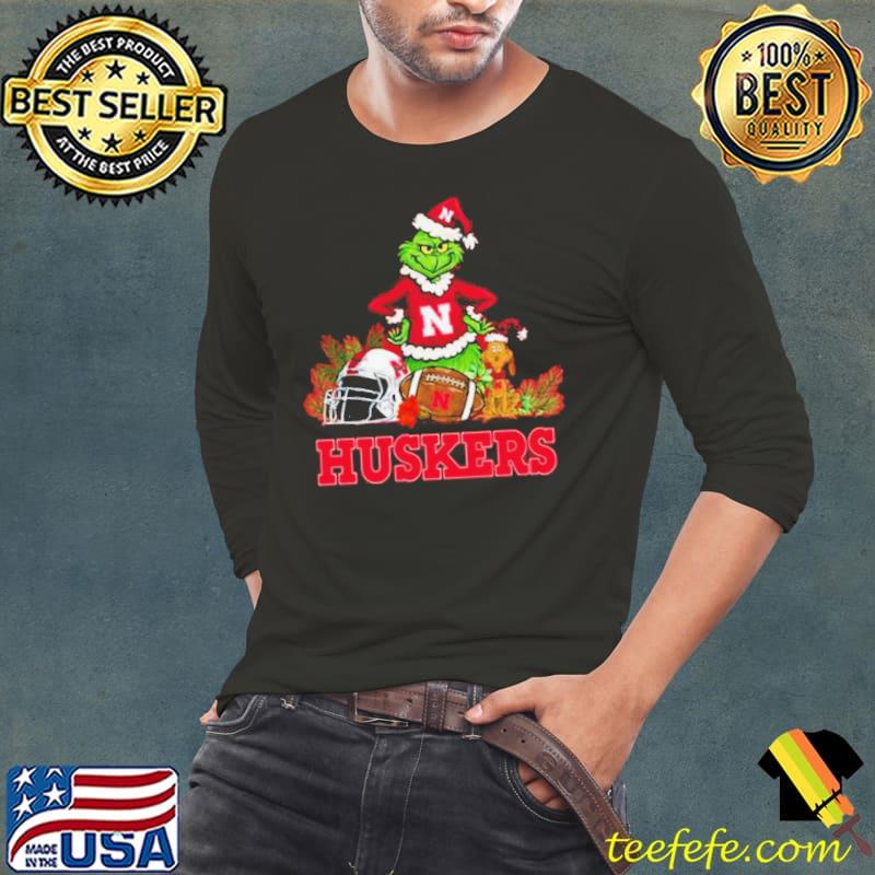 Nebraska Cornhuskers Grinch And Dog Christmas Shirt Long Sleeve Tee Nebraska Cornhuskers Grinch And Dog Christmas Shirt Long Sleeve Tee
