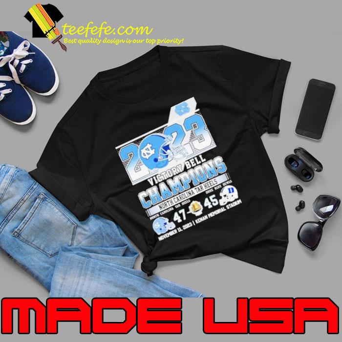 North Carolina Tar Heels 2023 Victory Bell Champions 47 45 Duke Final Score Shirt Unisex North Carolina Tar Heels 2023 Victory Bell Champions 47 45 Duke Final Score Shirt Unisex