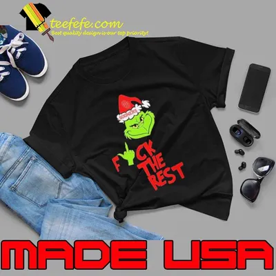 Oklahoma Sooners Santa Grinch Hat Fuck The Rest Christmas shirt