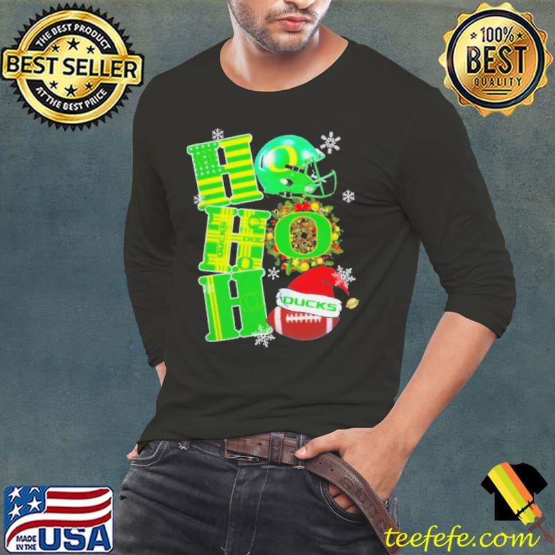 Oregon Ducks Ncaa Ho Ho Ho Christmas Shirt Long Sleeve Tee Oregon Ducks Ncaa Ho Ho Ho Christmas Shirt Long Sleeve Tee