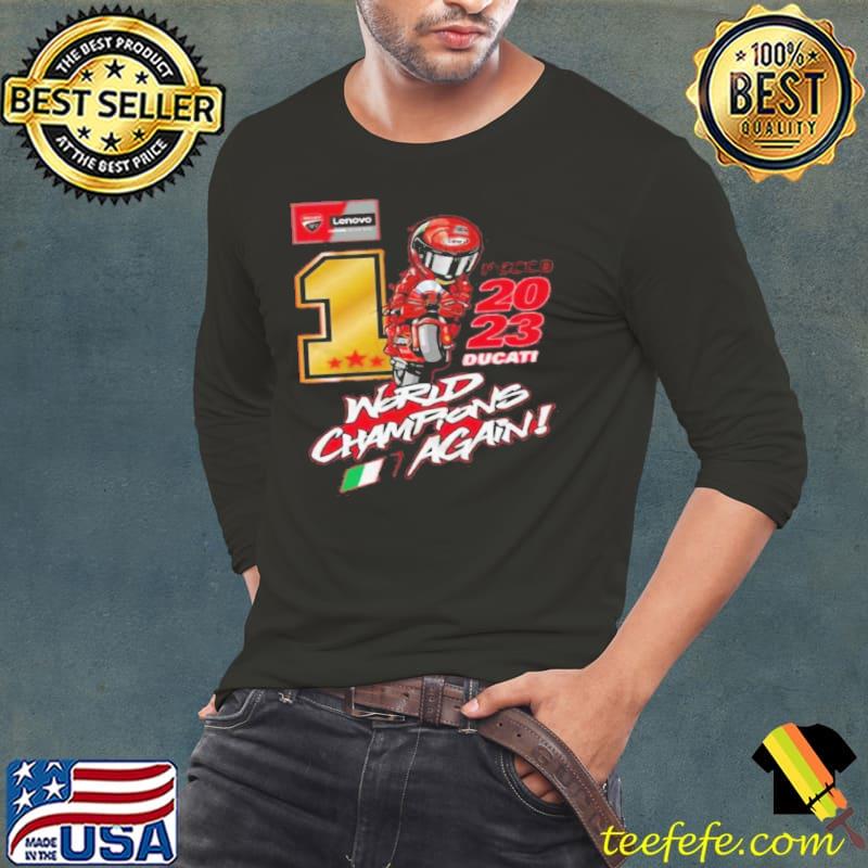 Pecco 2023 Ducati World Champions Again s Long Sleeve Tee Pecco 2023 Ducati World Champions Again s Long Sleeve Tee