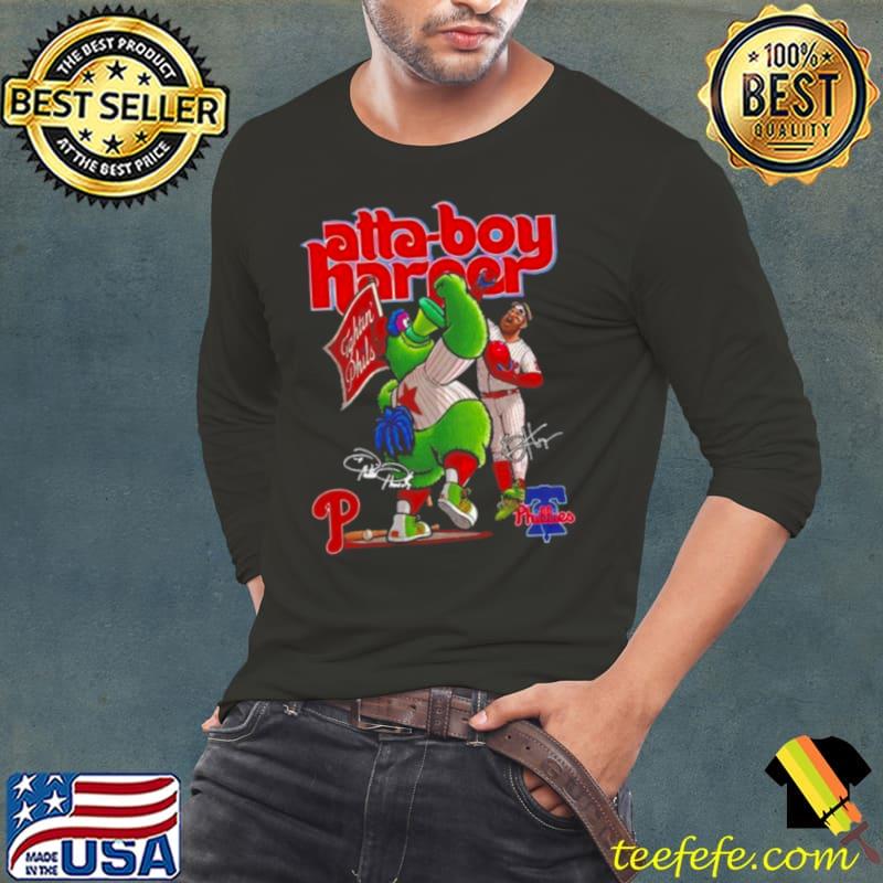 Philly Phanatic And Bryce Harper Atta Boy Harper Philadelphia Phillies Signatures Shirt
