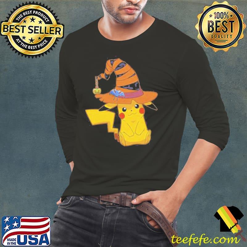 Pikachu Halloween Witch Shirt Long Sleeve Tee Pikachu Halloween Witch Shirt Long Sleeve Tee