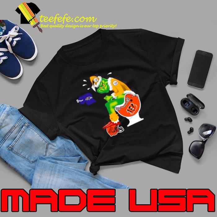 Pittsburgh Steelers Santa Claus Grinch toilet Christmas 2023 s Unisex Pittsburgh Steelers Santa Claus Grinch toilet Christmas 2023 s Unisex