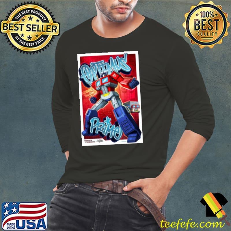 Prime Graff Transformers Murwalls Lithograph Print Shirt Long Sleeve Tee Prime Graff Transformers Murwalls Lithograph Print Shirt Long Sleeve Tee