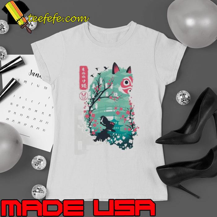 Princess Mononoke Anime Japanese s Ladies tee Princess Mononoke Anime Japanese s Ladies tee