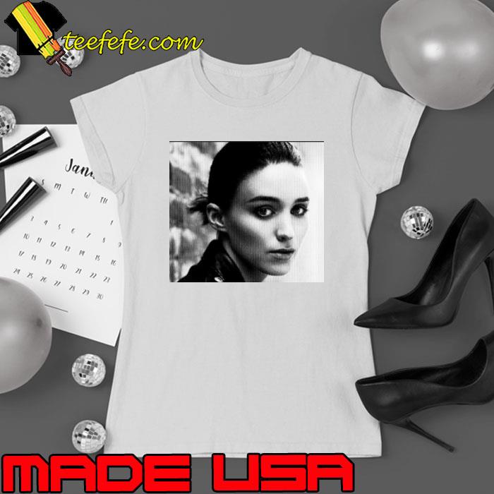 Rooney Mara Black And White Portrait s Ladies tee Rooney Mara Black And White Portrait s Ladies tee