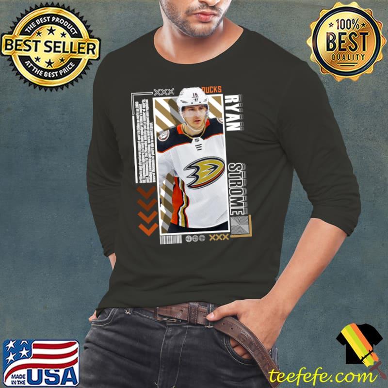 Ryan Strome Canadian ice hockey centre for the Anaheim Ducks NHL T-Shirt Long Sleeve Tee Ryan Strome Canadian ice hockey centre for the Anaheim Ducks NHL T-Shirt Long Sleeve Tee