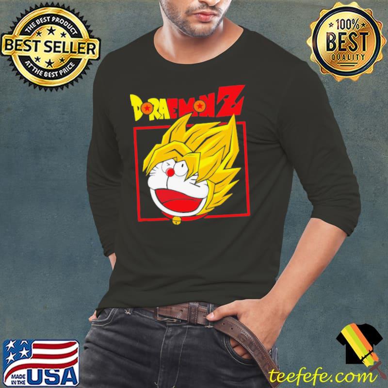 Saiyan Robot Cat Doraemon s Long Sleeve Tee Saiyan Robot Cat Doraemon s Long Sleeve Tee