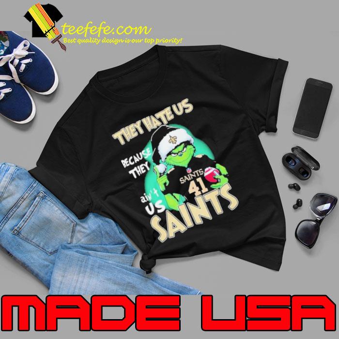 Santa Grinch Christmas They Hate Us Because Ain’t Us New Orleans Saints Helmet shirt