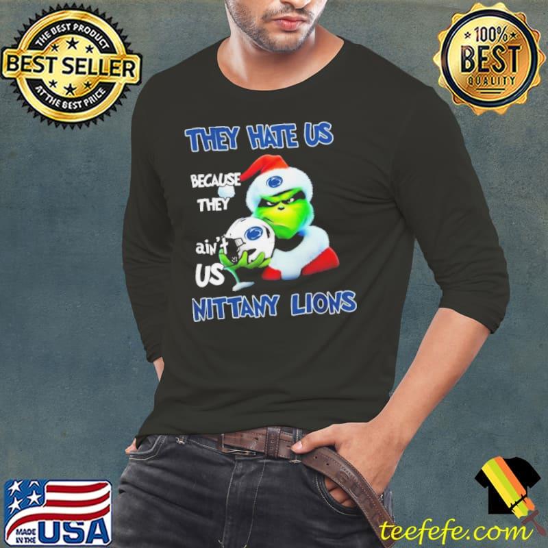 Santa Grinch Christmas They Hate Us Because Ain’t Us Penn State Nittany Lions Helmet s Long Sleeve Tee Santa Grinch Christmas They Hate Us Because Ain’t Us Penn State Nittany Lions Helmet s Long Sleeve Tee