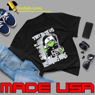 Santa Grinch Funny they hate us because they ain’t us Los Angeles Kings shirt