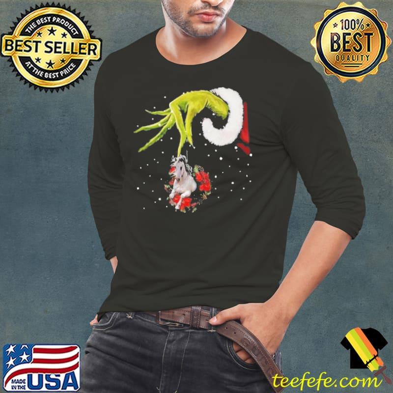 Santa Grinch hand Hippie House Christmas s Long Sleeve Tee Santa Grinch hand Hippie House Christmas s Long Sleeve Tee