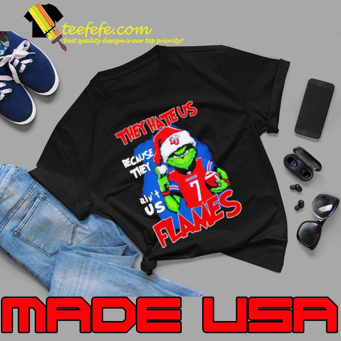 Santa Grinch They Hate Us Because They Ain’t Liberty Flames Christmas Shirt