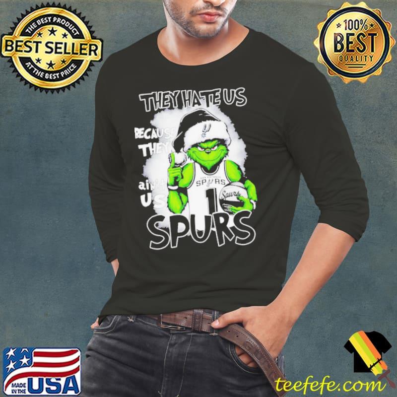 Santa Grinch They Hate Us Because They Ain’t San Antonio Spurs Christmas Shirt Long Sleeve Tee Santa Grinch They Hate Us Because They Ain’t San Antonio Spurs Christmas Shirt Long Sleeve Tee
