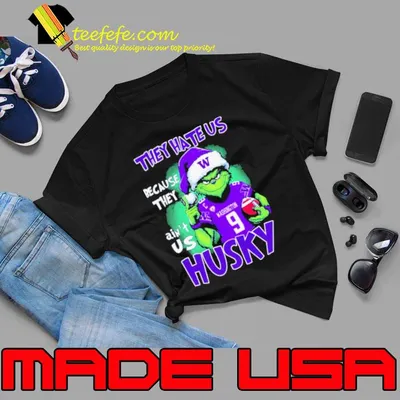 Santa Grinch They Hate Us Because They Washington Huskies Christmas Shirt