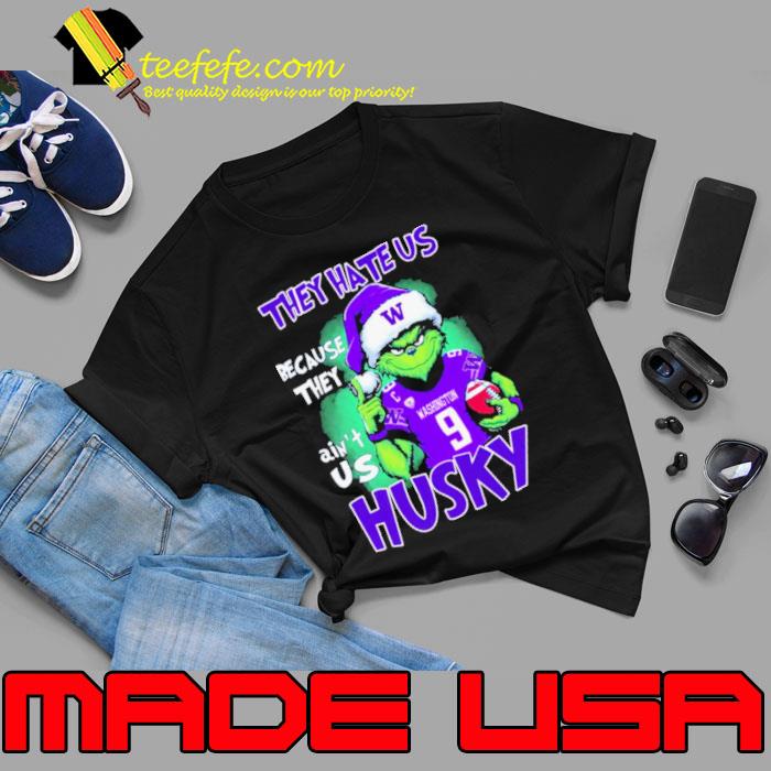 Santa Grinch They Hate Us Because They Washington Huskies Christmas Shirt