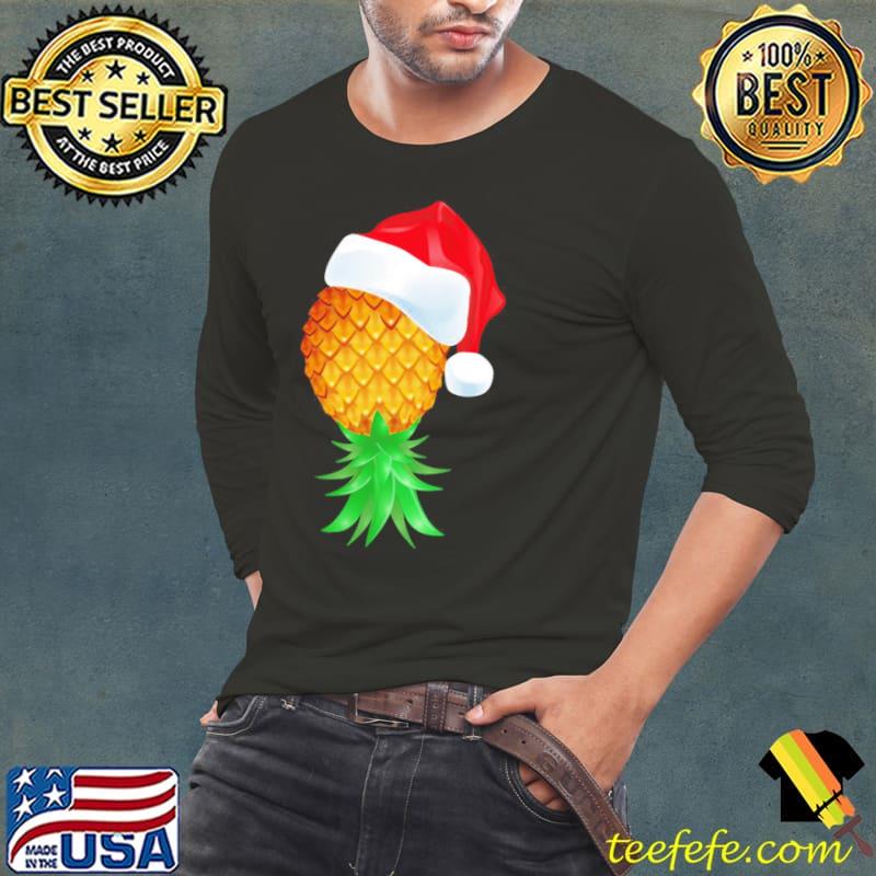 Santa Hat Swinger Upside Down Pineapple Shirt Santa Hat Swinger Upside Down Pineapple Shirt