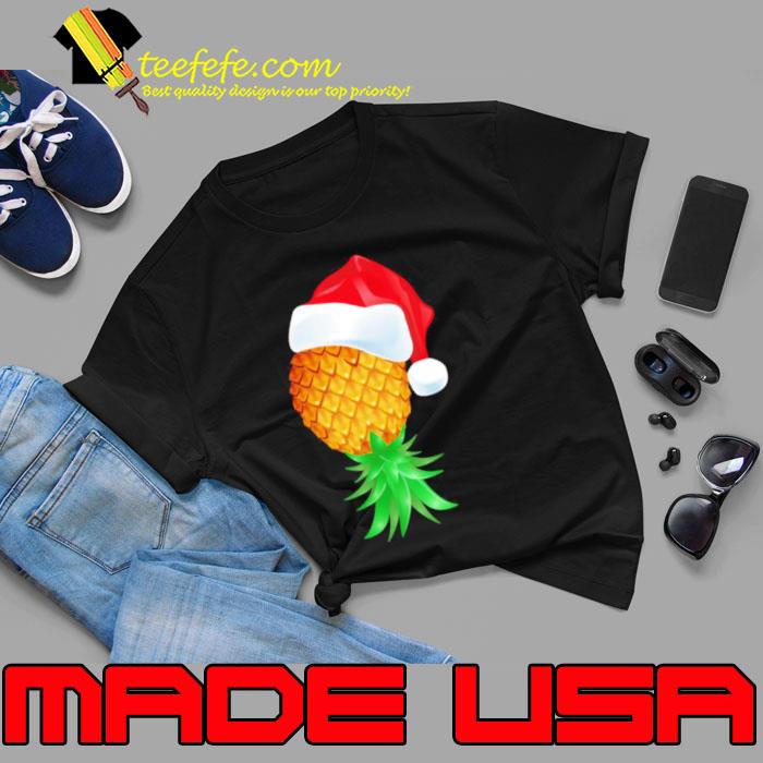 Santa Hat Swinger Upside Down Pineapple Shirt Unisex Santa Hat Swinger Upside Down Pineapple Shirt Unisex