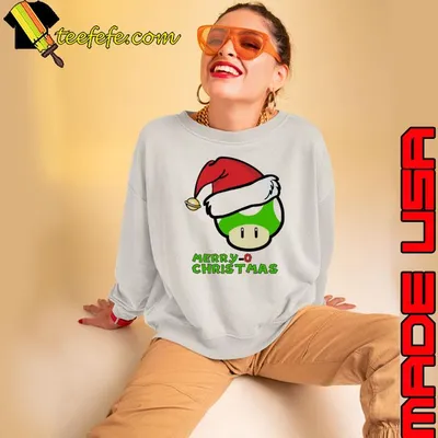 Santa Mushroom Merry O Christmas Shirt