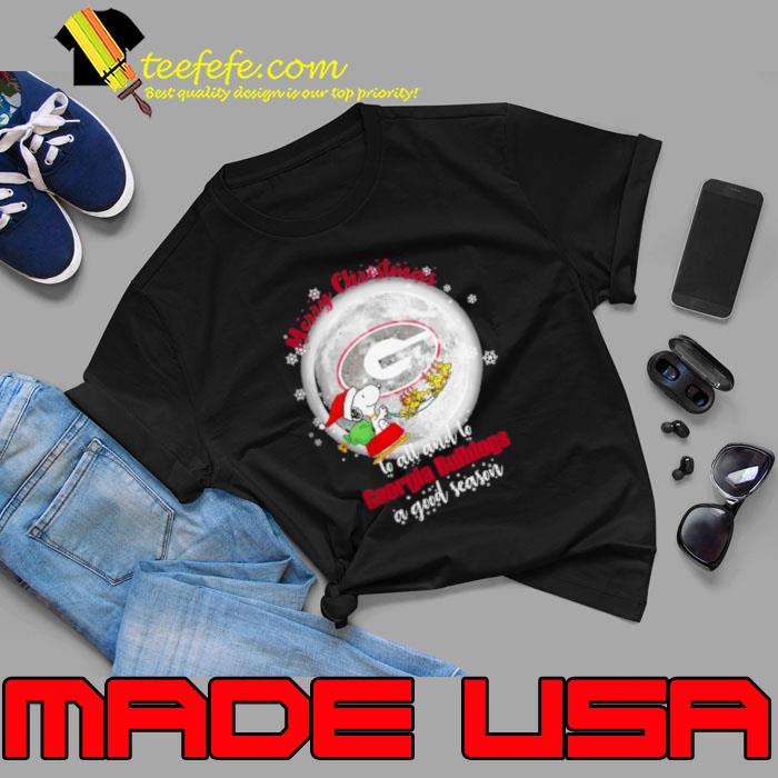 Santa Snoopy Merry Christmas To All And To Georgia Bulldogs A Good Season s Unisex Santa Snoopy Merry Christmas To All And To Georgia Bulldogs A Good Season s Unisex