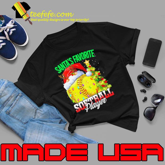 Santa’s Favorite Softball Player Christmas Tree shirt