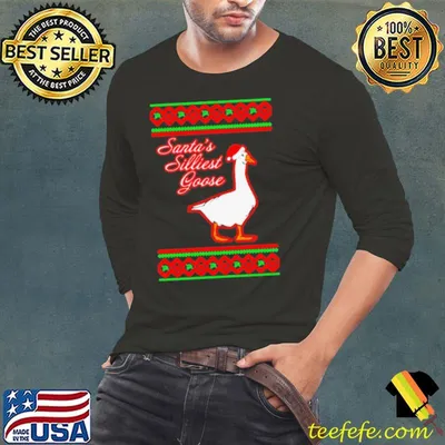 Santa’s silliest goose tacky Ugly Christmas shirt