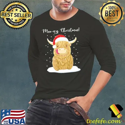 Scottish Highland Cow Moo Rry Christmas Wee Hamish Shirt