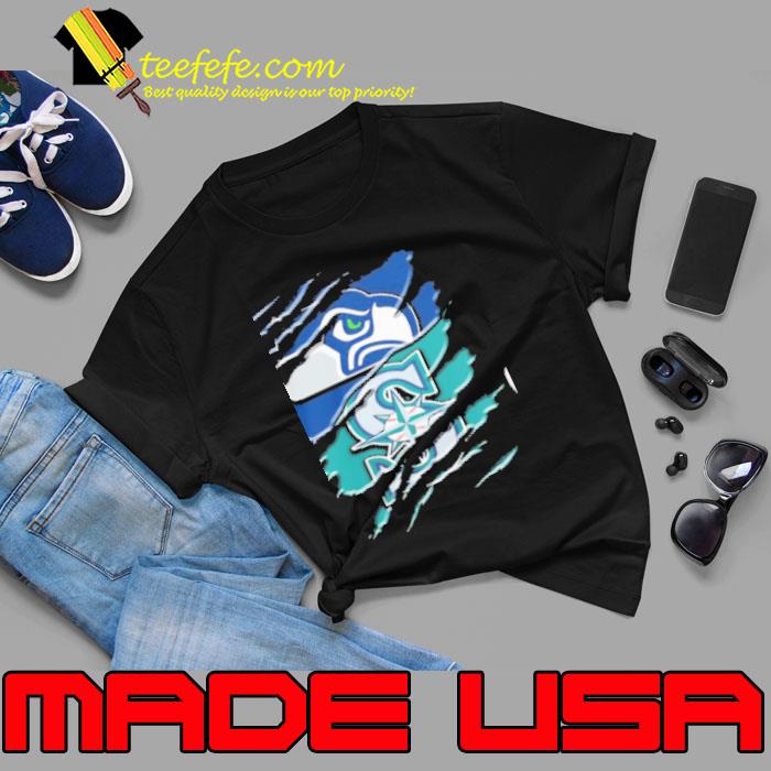 Seattle Seahawks And Seattle Mariners Football Shirt Unisex Seattle Seahawks And Seattle Mariners Football Shirt Unisex