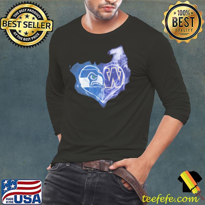 Seattle Seahawks And Winnipeg Blue Bombers Heart Shirt Long Sleeve Tee Seattle Seahawks And Winnipeg Blue Bombers Heart Shirt Long Sleeve Tee