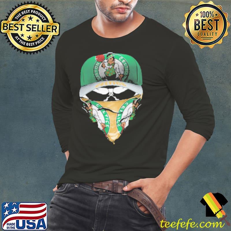 Skull Mask Boston Celtics Basketball Shirt Long Sleeve Tee Skull Mask Boston Celtics Basketball Shirt Long Sleeve Tee