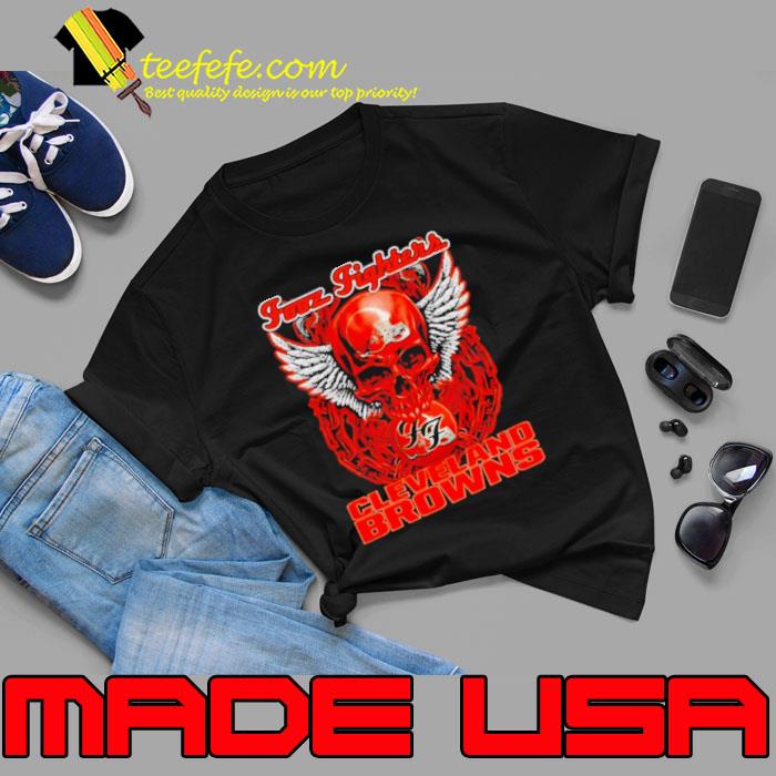 Skull Wings Fooz Fighters Cleveland Browns Shirt Unisex Skull Wings Fooz Fighters Cleveland Browns Shirt Unisex