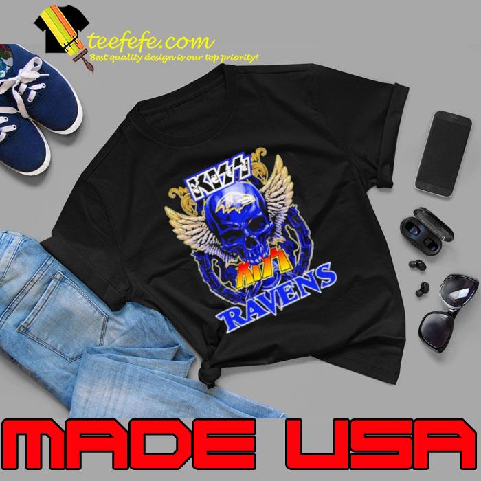 Skull Wings Kis Baltimore Ravens Shirt Unisex Skull Wings Kis Baltimore Ravens Shirt Unisex