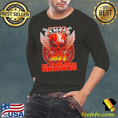 Skull Wings Kiss Cleveland Browns Football Shirt