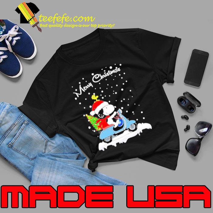 Snoopy And Woodstock Hat Santa Motorbike Merry Christmas Shirt Unisex Snoopy And Woodstock Hat Santa Motorbike Merry Christmas Shirt Unisex