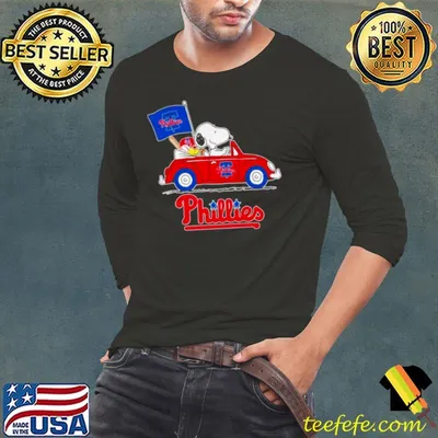 Snoopy and Woodstock Riding Car Philadelphia Phillies Flag 2023 Shirt