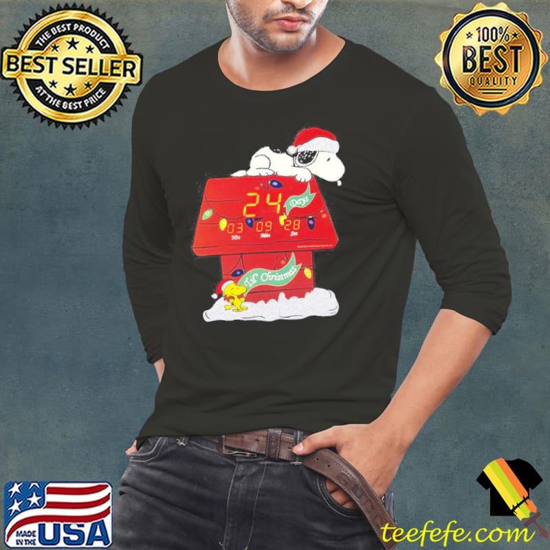 Snoopy Woodstock Merry Christmas House Red s Long Sleeve Tee Snoopy Woodstock Merry Christmas House Red s Long Sleeve Tee