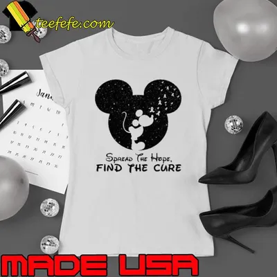 Spread The Hope Find The Cure Breast Cancer Awareness Mickey Mouse Shirt