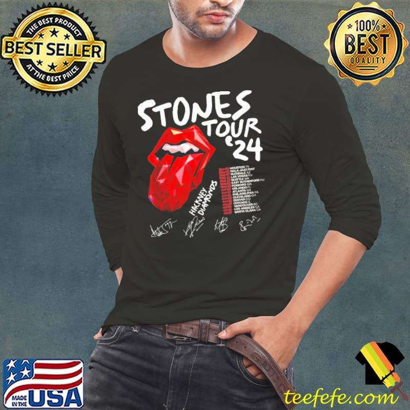 Stones Tour 2024 Hackney Diamonds Signature s Long Sleeve Tee Stones Tour 2024 Hackney Diamonds Signature s Long Sleeve Tee